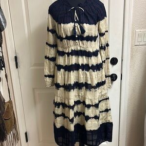 Anthropologie Bonnie Tie-Dye Midi Dress Size Medium, 100% Cotton